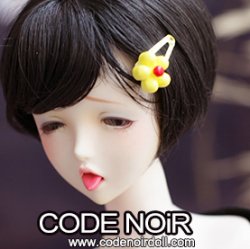 CAC000110 Yellow Flower Hair Clips (Free Size)