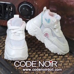CLS000195 Pastel Deco White Sneakers
